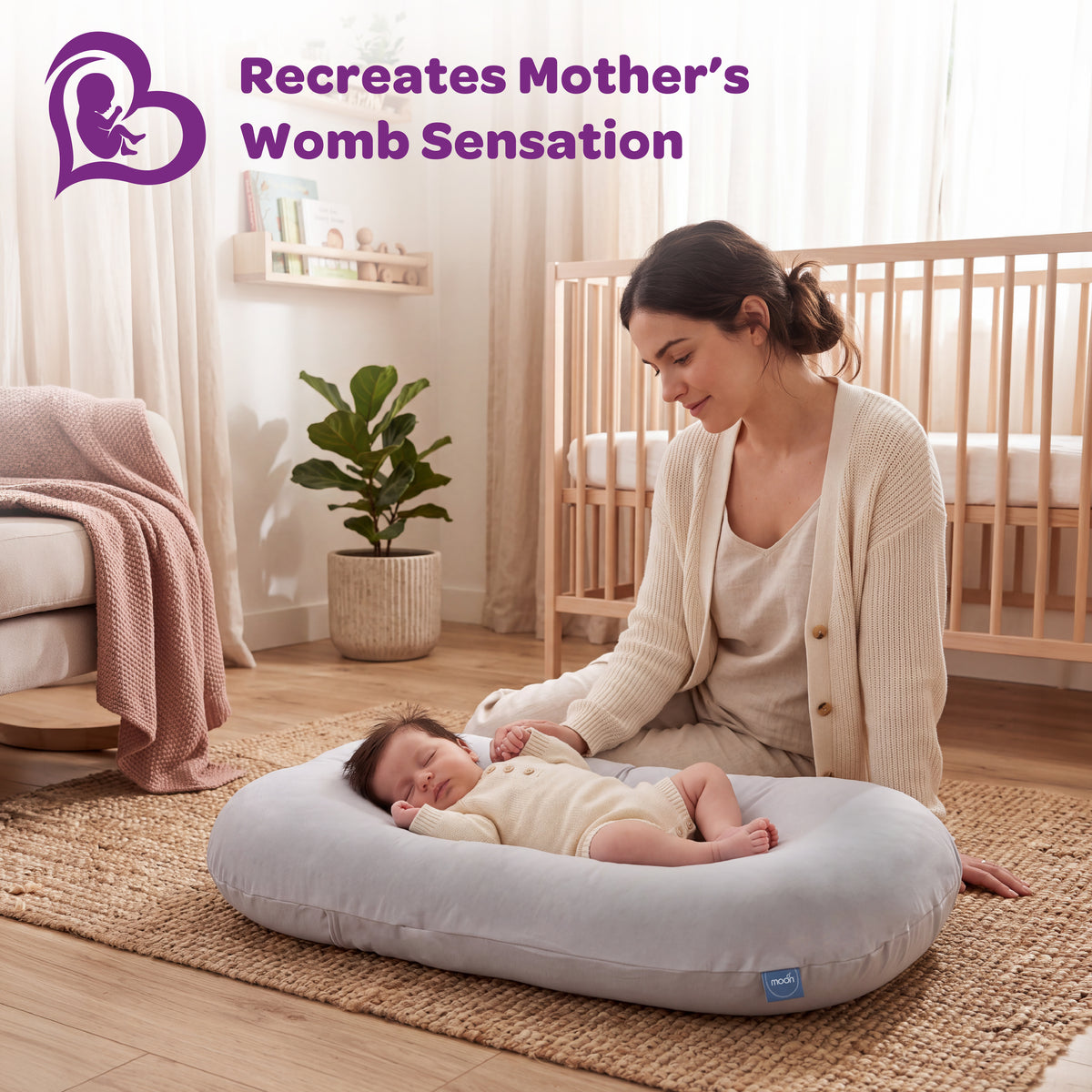 MOON Premium Baby Lounger - Grey