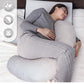 MOON  Bamboo Multi-Position Pregnancy Pillow - Grey
