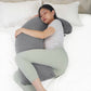 MOON Organic L Shaped Maternity Pillow-Light Grey