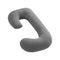 MOON Organic C Shaped Maternity Pillow-Light Grey