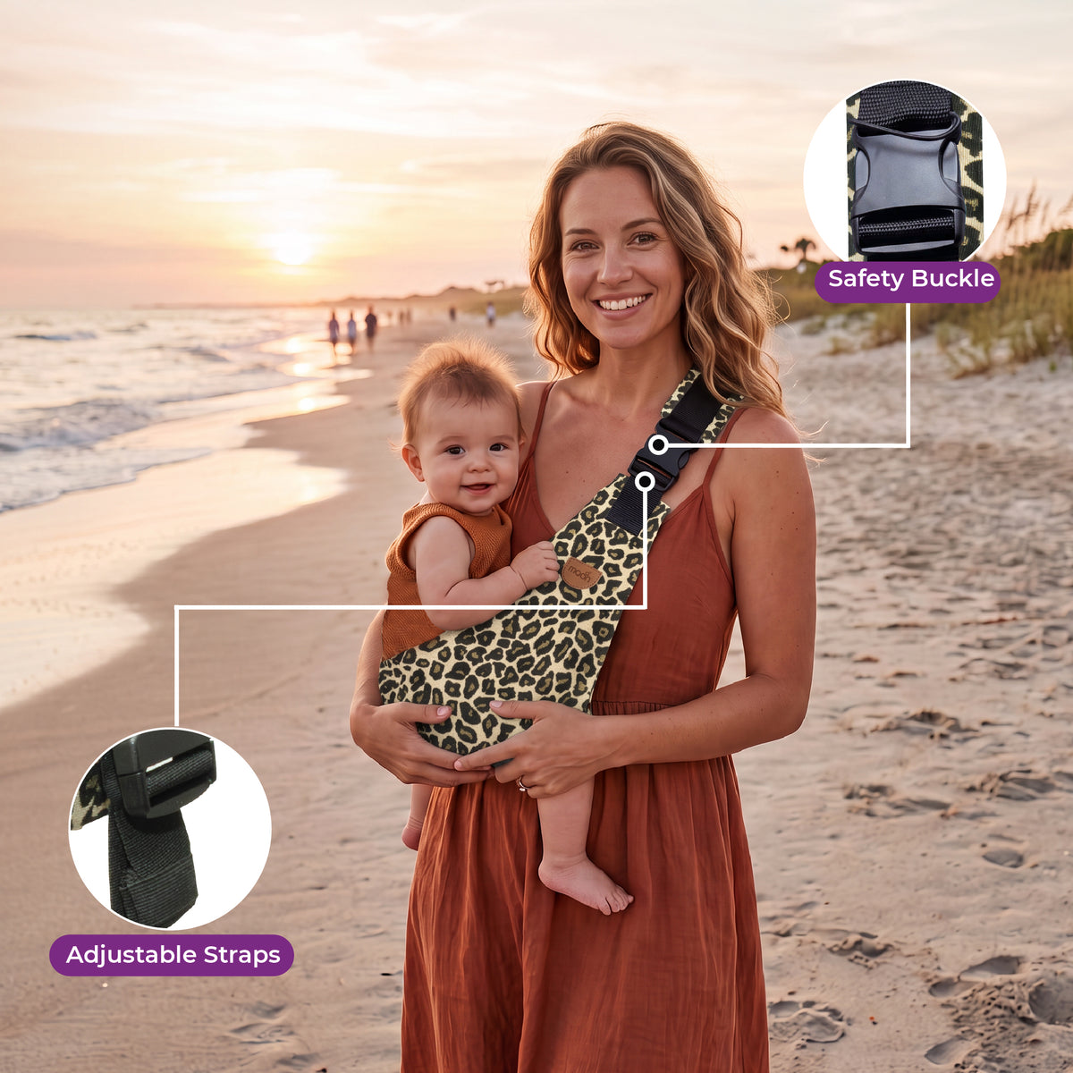 MOON Baby Carrier Baby Sling Carrier-Leopard Print
