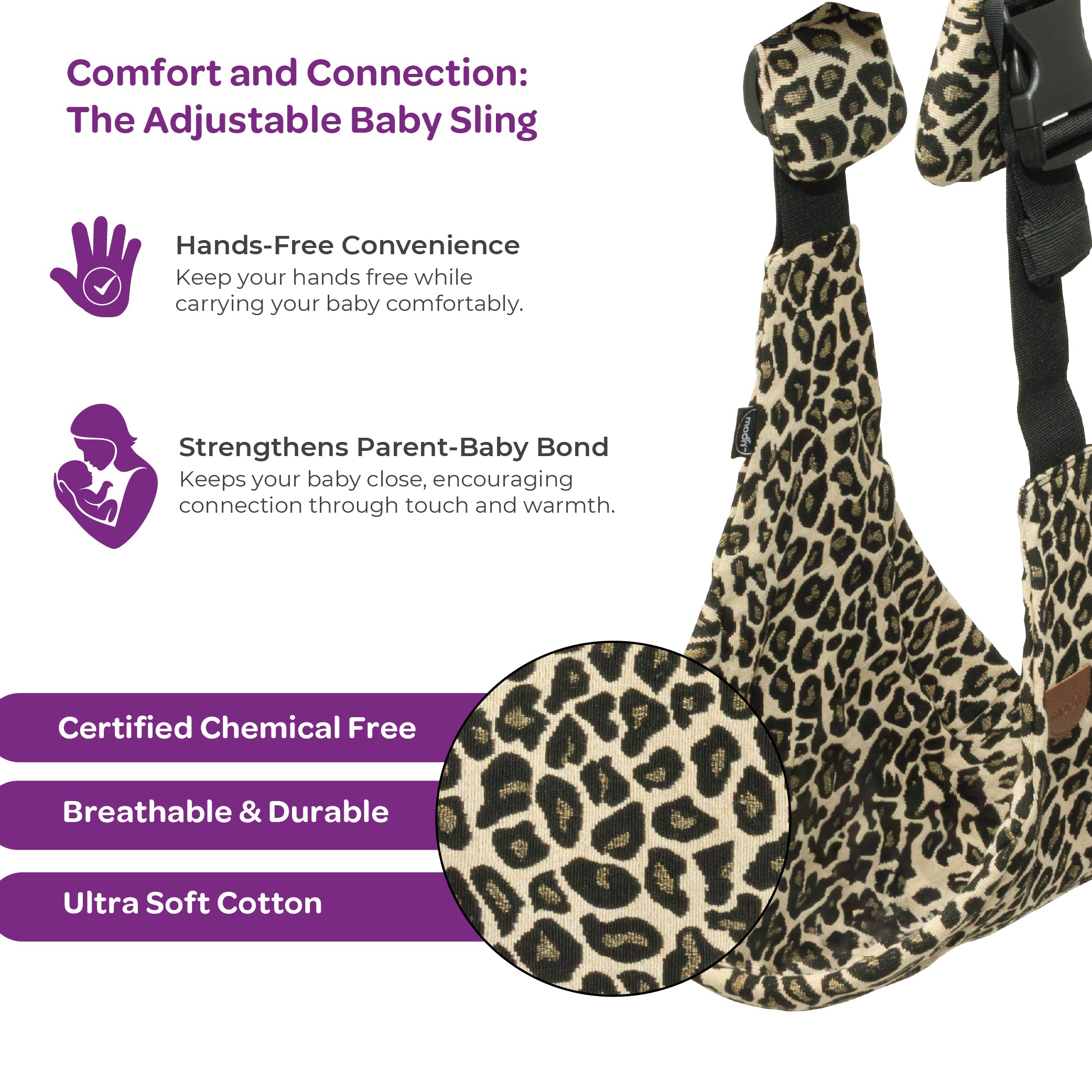 MOON Baby Carrier Baby Sling Carrier-Leopard Print