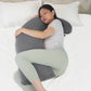 MOON Organic L Shaped Maternity Pillow-Light Grey