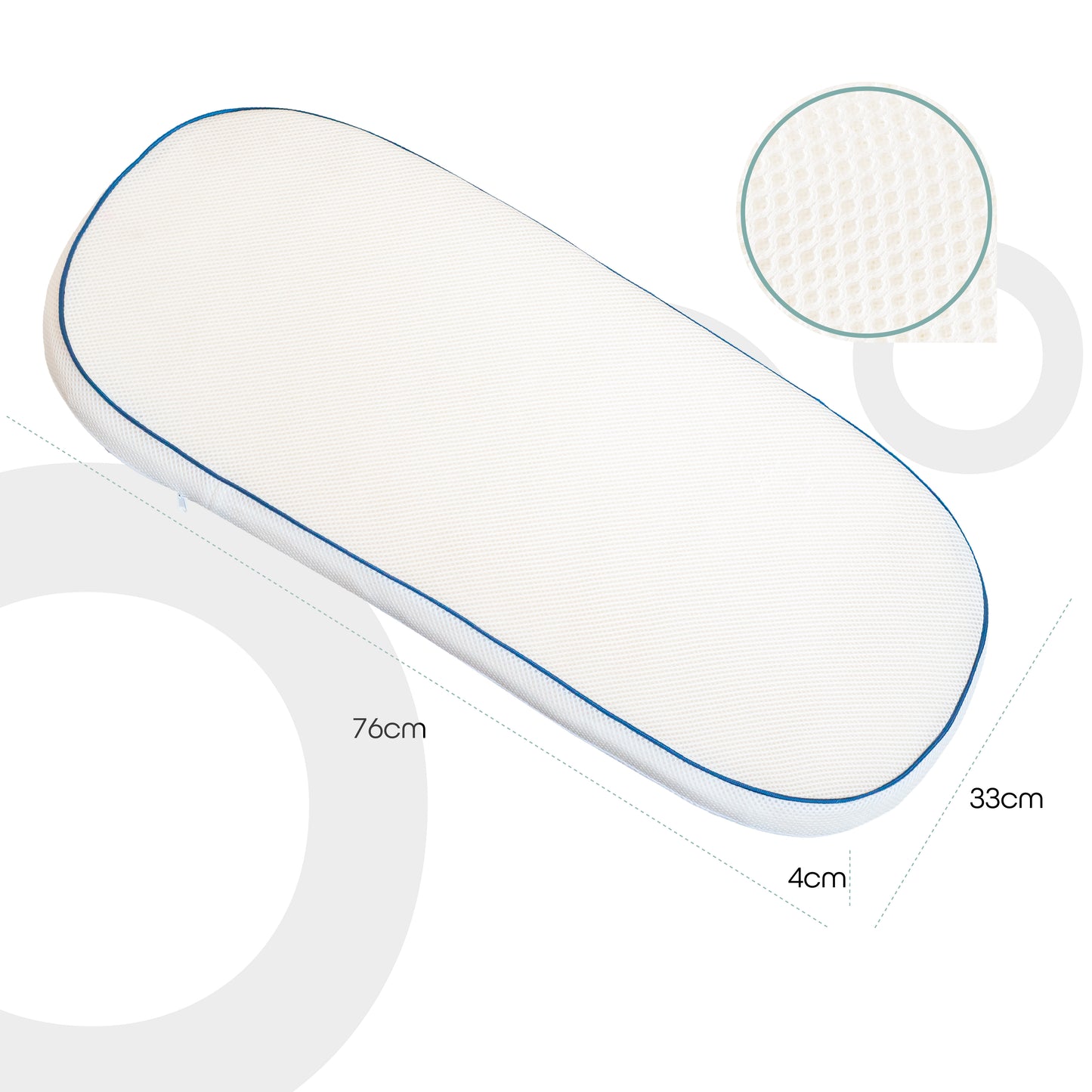 MOON Wooden Portable Crib Brown / Baby Crib Organizer  / Crib & Pram Mattress (Classic Foam Moses Basket Mattress)