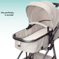 MOON Wooden Portable Crib Brown / Baby Crib Organizer  / Crib & Pram Mattress (Classic Foam Moses Basket Mattress)