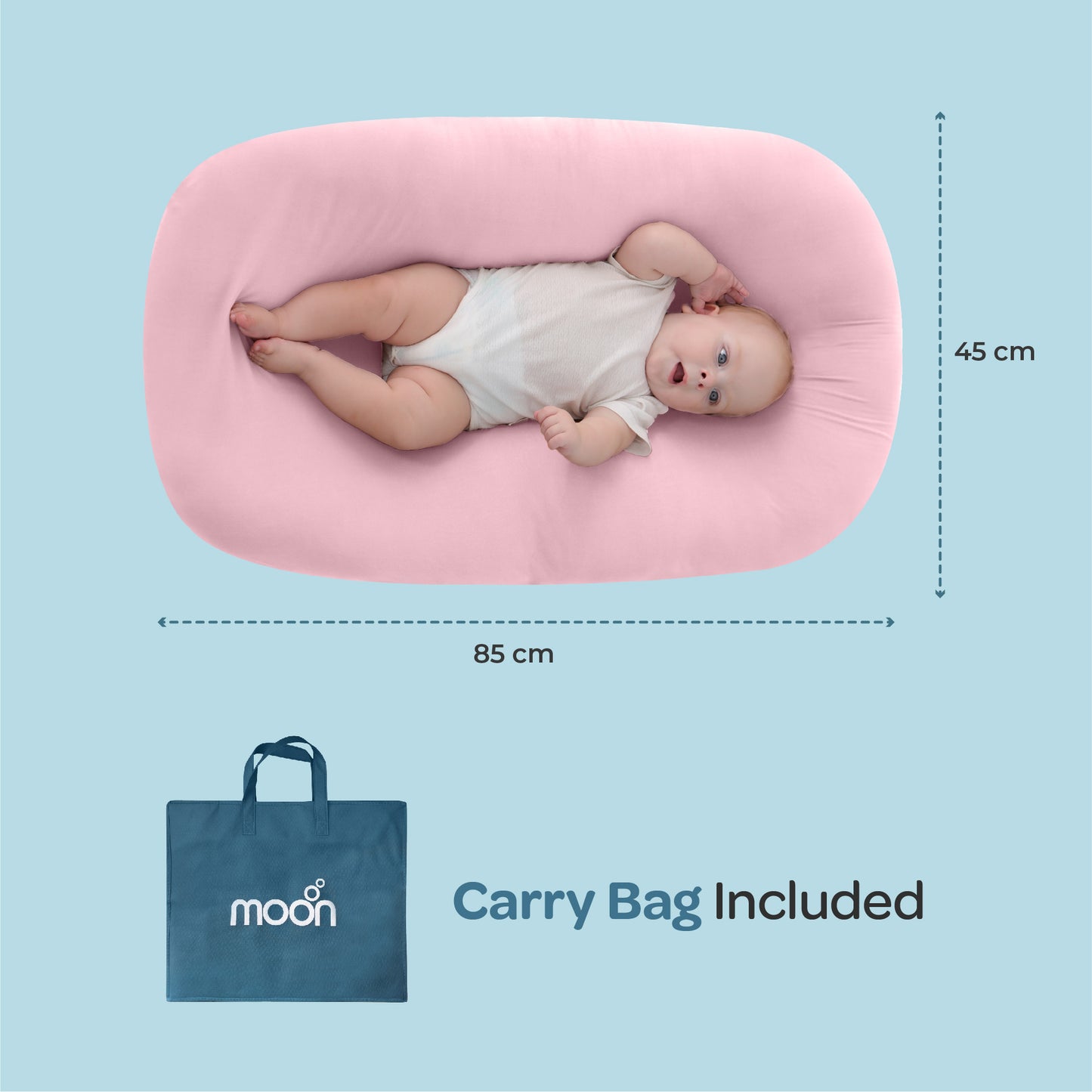 Moon baby lounger(0-3m) 85*45cm - Green