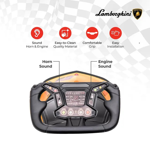 MOON Lamborghini Essenza SC V12 Ride On, Yellow