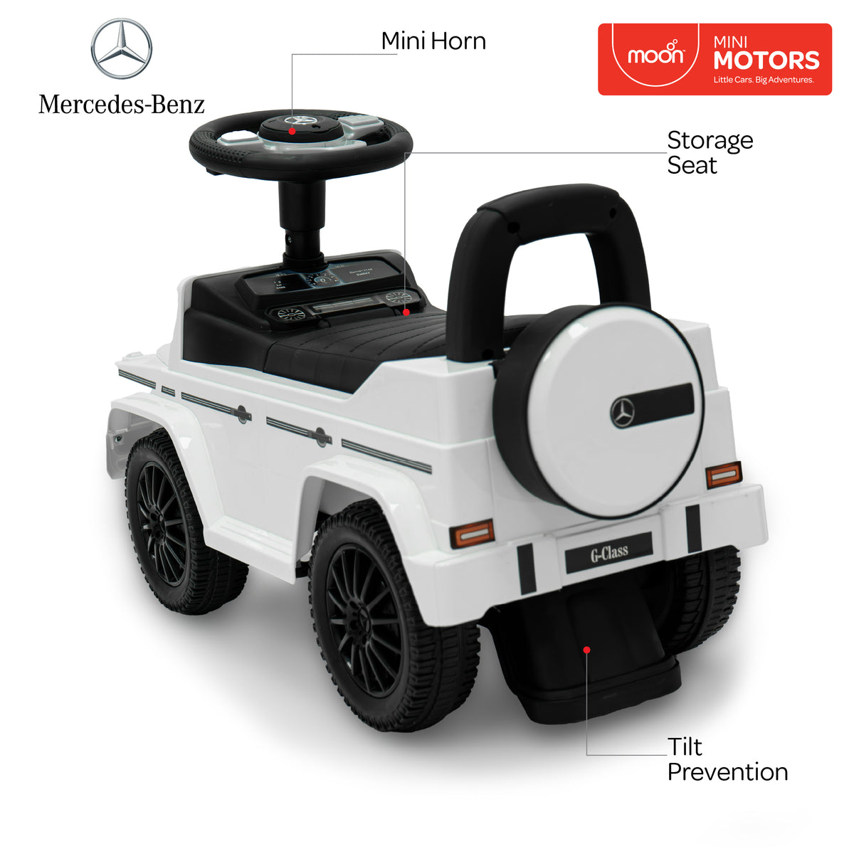 MOON Licensed Mercedes Ride on -white