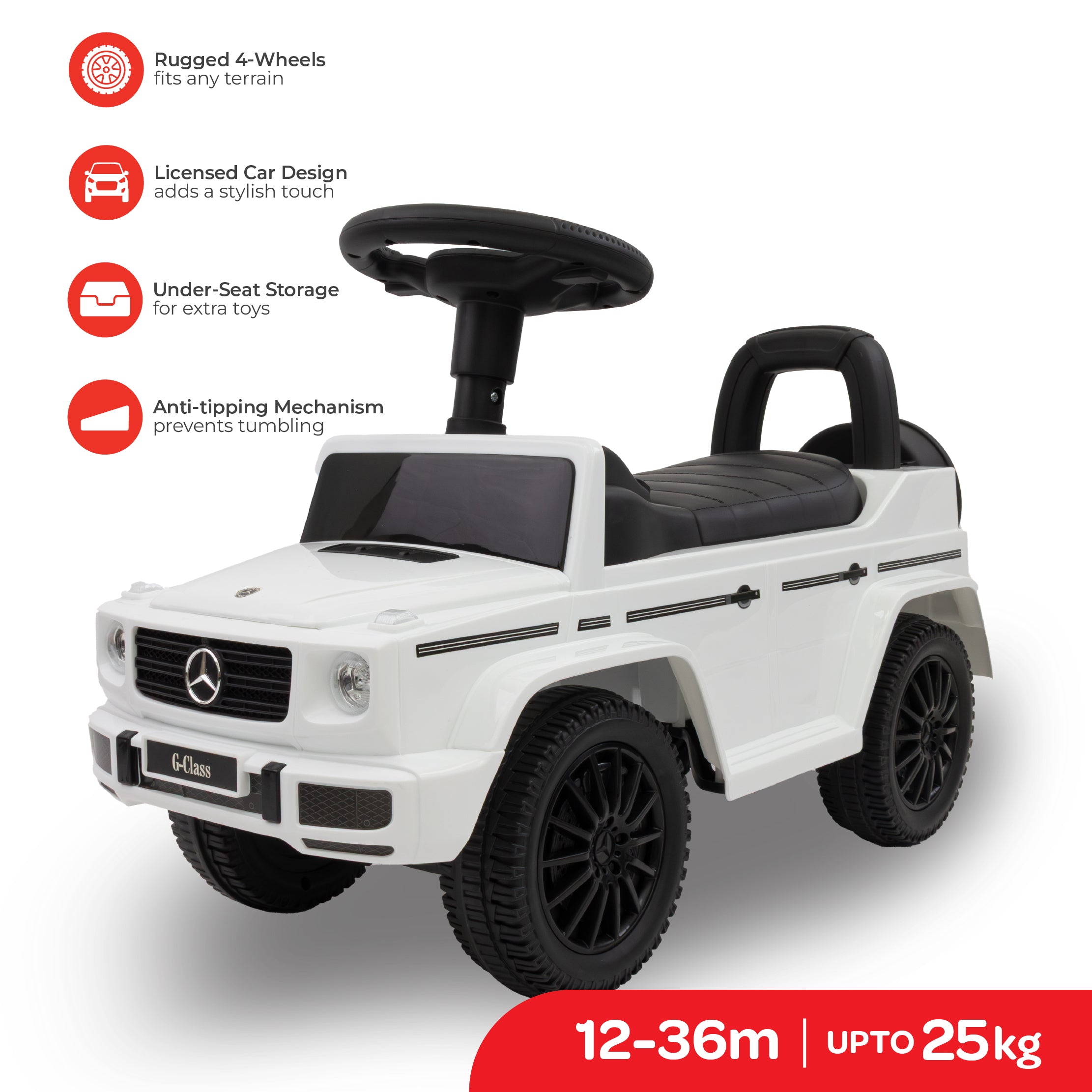 MOON Licensed Mercedes Ride on -white