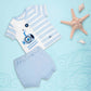 Top & Shorts Set Blue