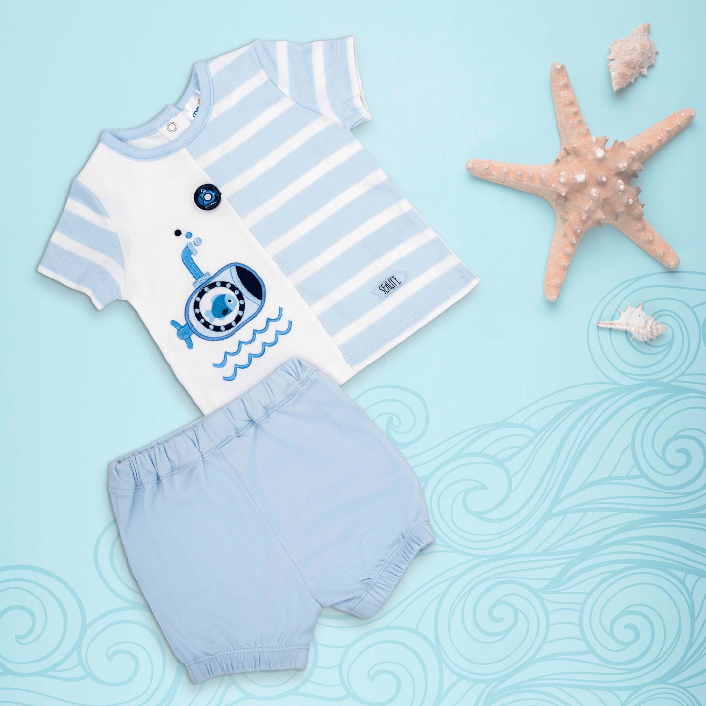 Top & Shorts Set Blue