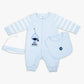 Sleepsuit Cap & Bib Set Blue