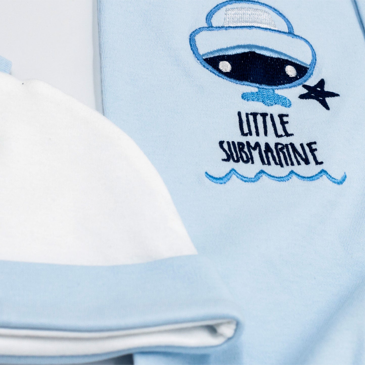 Sleepsuit Cap & Bib Set Blue