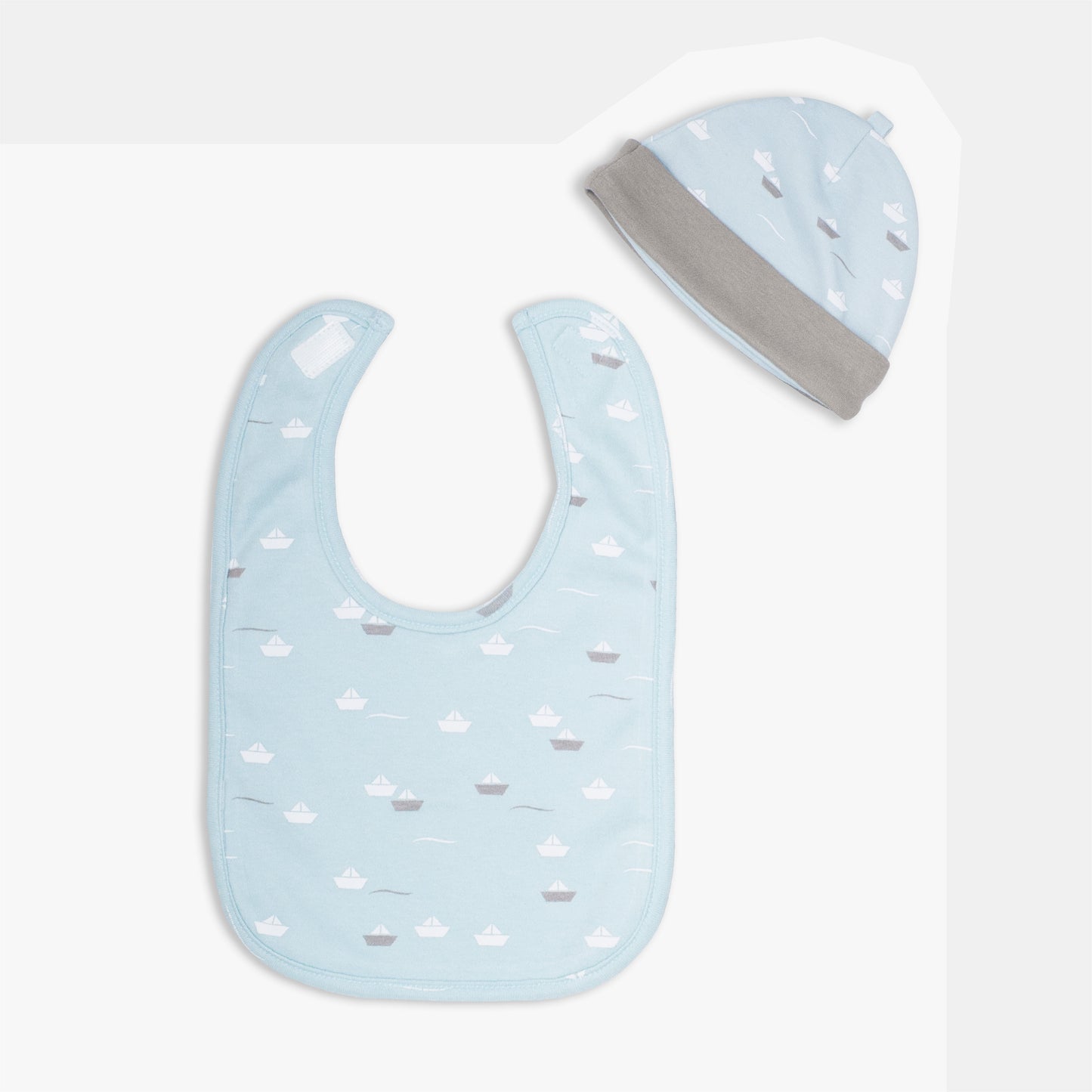 Sleepsuit Cap & Bib Set Teal