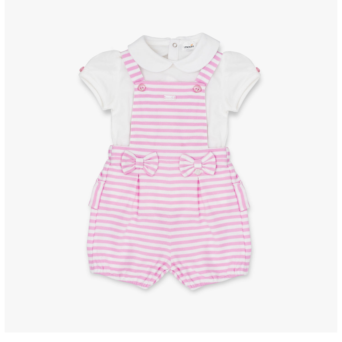 Dungaree & Top Set Pink - The Moon Brand™