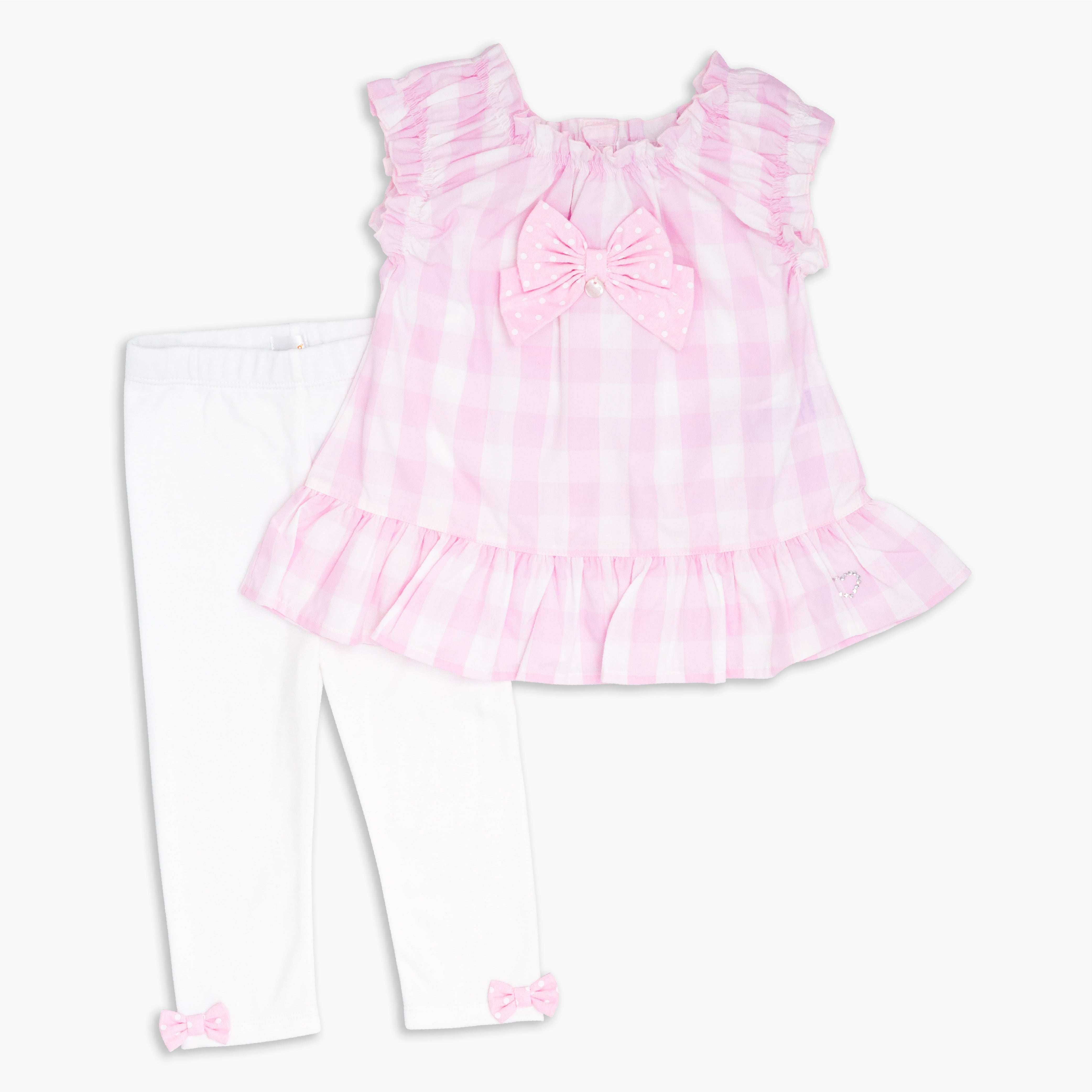 طقم بلوزة وبنطال وردي