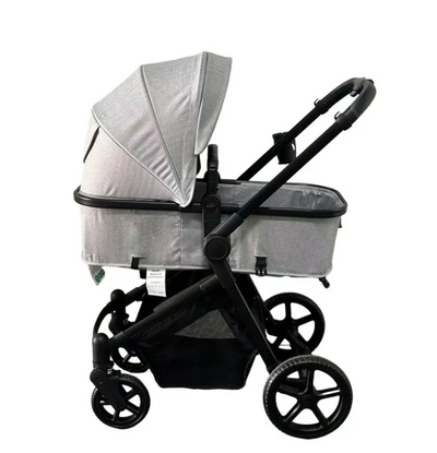 MOON Trezzo 3-in-1 Baby Travel System – Convertible Stroller, Car Seat & Bassinet  (0-22kg)-Grey