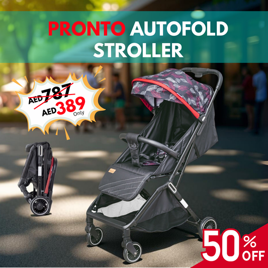 MOON Pronto Autofold stroller -Leaf Pattern