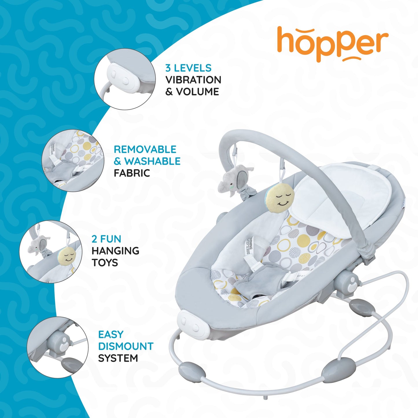 MOON 4-in-1 Highchair & Hopper Bundle