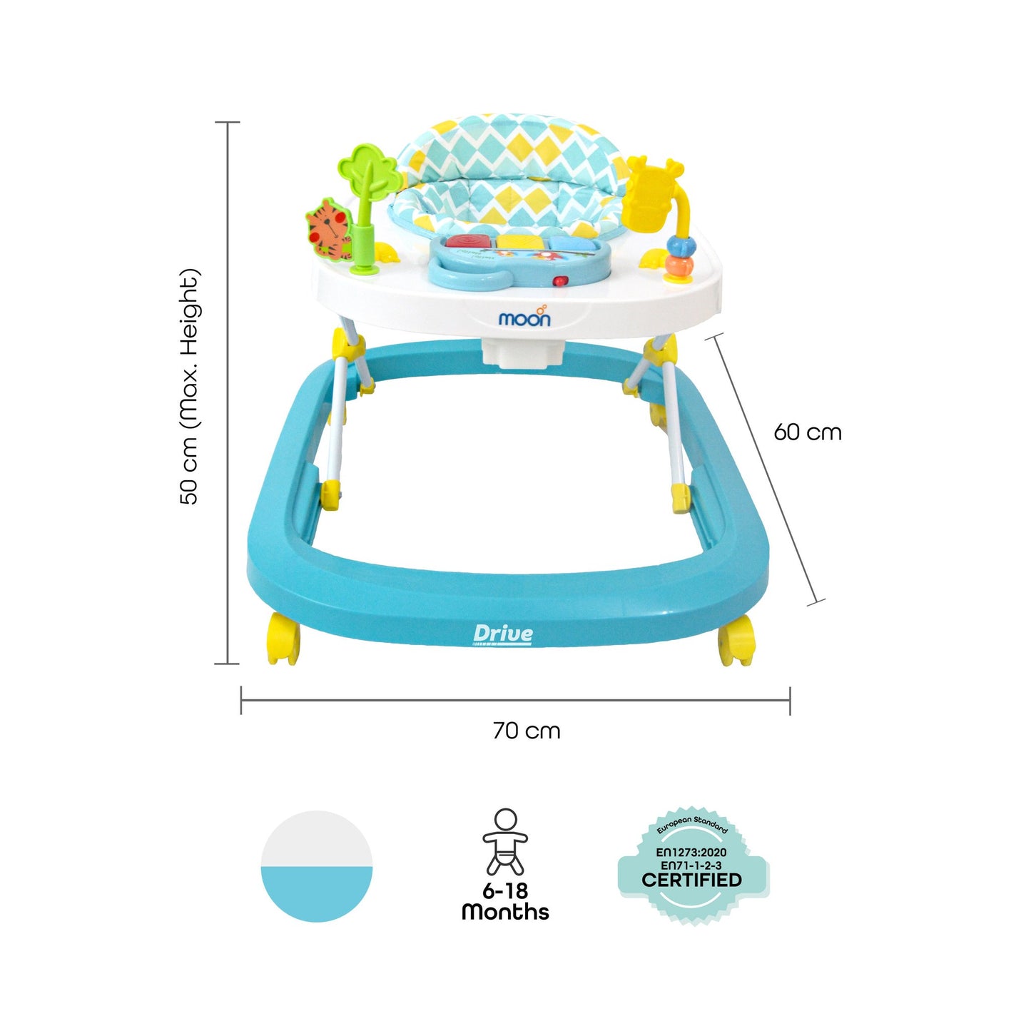 MOON Playmat and Drive Walker 2-in-1 Bundle